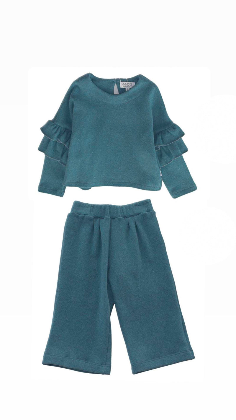 Teal soft wool Set