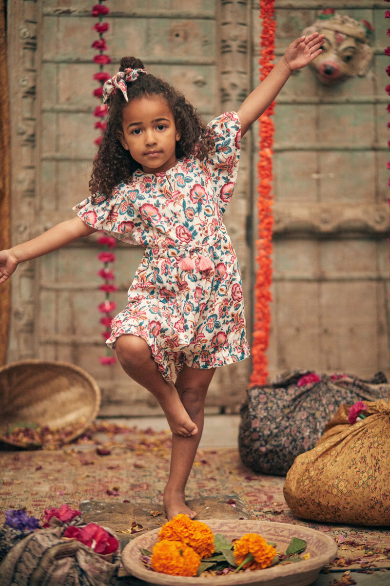 Cream Flower Swimsuit & Jumpsuit