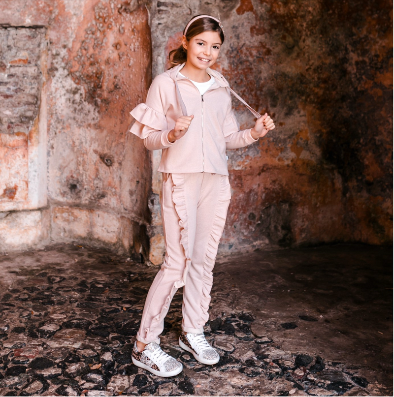 Baby Pink Wool 3 Piece Set