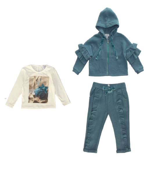 Teal Wool 3 Piece Set